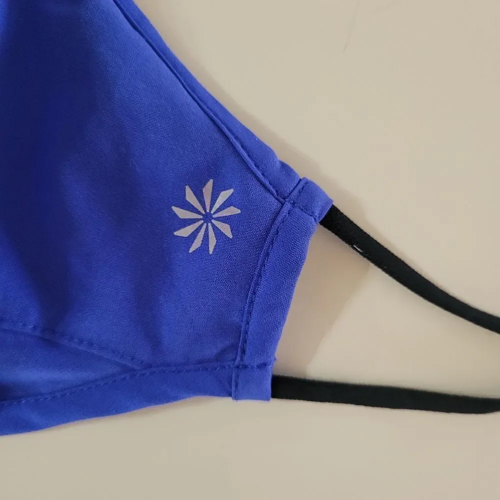 Athleta Made To Move Blue Face Mask with Adjustable Straps